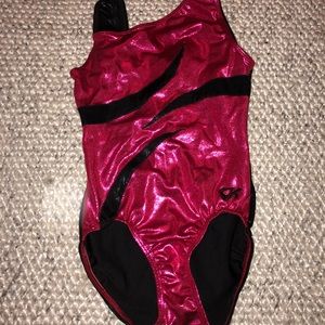GK pink and black leotard